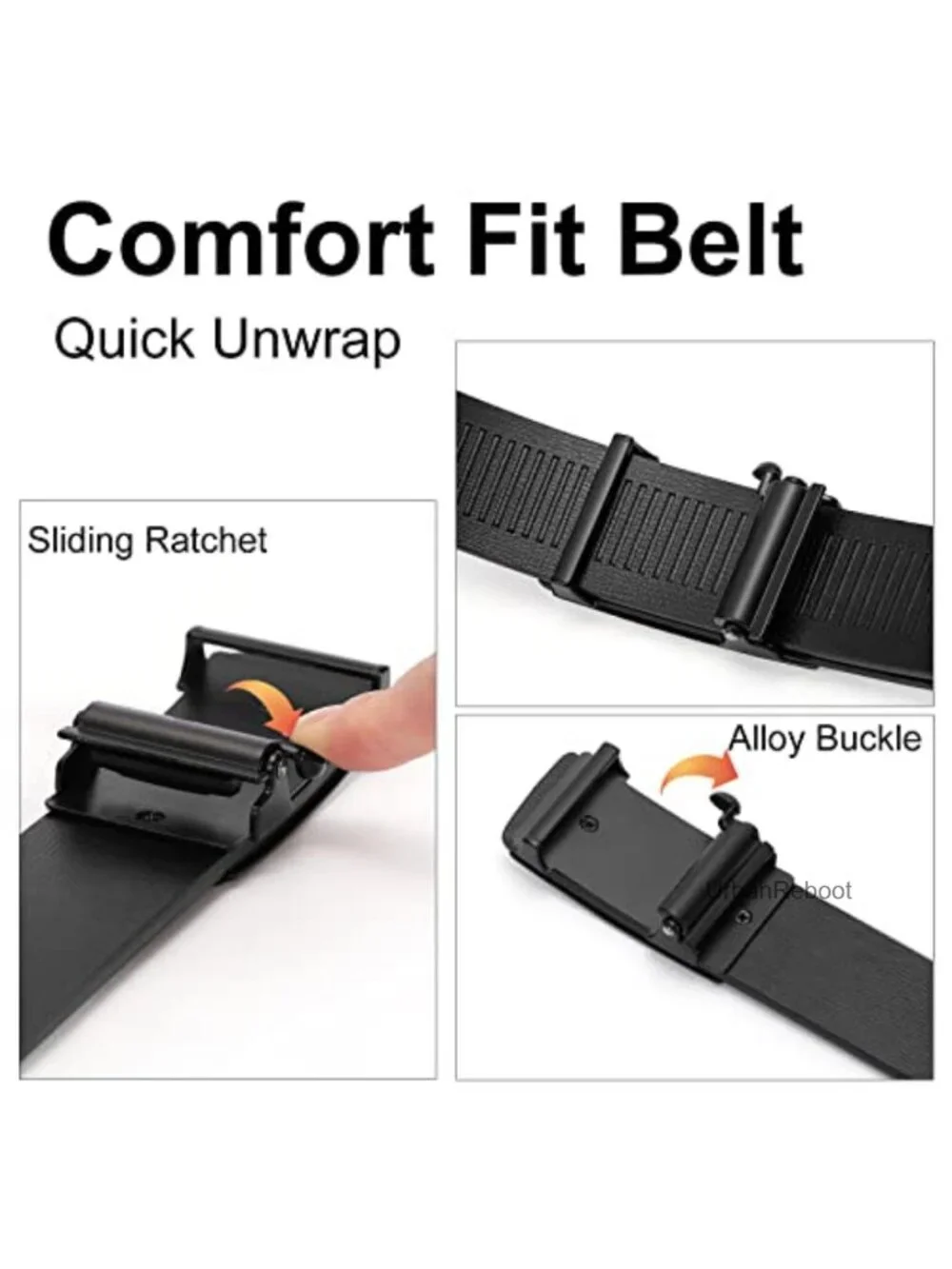 Men's Automatic Ratchet Belt Adjustable Leather Dress Casual